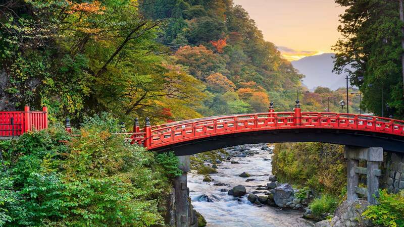 Bridge To A Temple In Japan